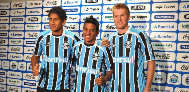 Pablo (à esquerda) pelo Grêmio: pouco jogou pelo time gaúcho