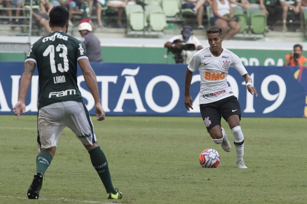 Pedrinho durante Palmeiras 0 x 1 Corinthians - Paulistão 2019