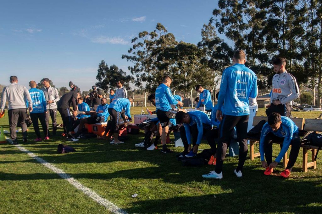 Jogadores - Treino do Corinthians no Uruguai